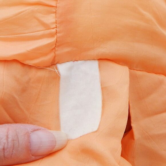 Vintage Fisher Price Puffalump Teddy Bear 1370 Peach Orange Plush Heart Bib 1989 - Picture 4 of 8